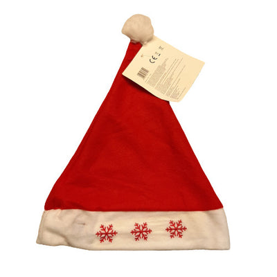 Cappello Babbo Natale fiocchi di neve con luce taglia unica