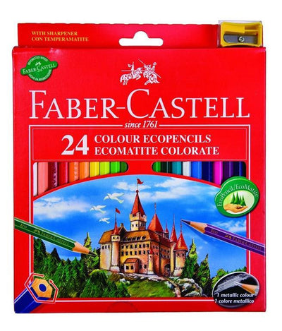 Faber Castell Matite Colorate, Confezione 24, multicolore 120124