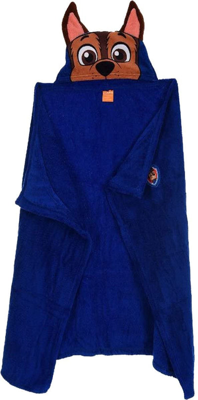 Coperta vestaglia Paw Patrol in pile, con cappuccio, Pile corallo, Blue, 80 x 120 cm