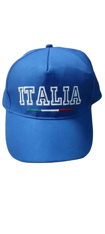Cappello Italia con visiera di colore Azzurro