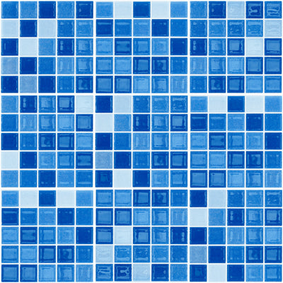 Set di 9 adesivi murali mosaici blu,15 x 15 cm A847 Ambiance