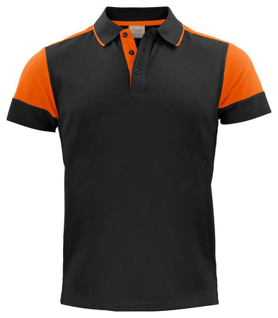 Polo Bicolore Prime Nero Arancio Maglietta Misto Cotone Organico Poliestere Riciclato Ecosostenibile Moda/Uomo/Abbigliamento/Abbigliamento sportivo/Camicie e T-shirt sportive/Polo Dresswork - Como, Commerciovirtuoso.it