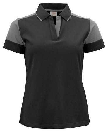 Polo Bicolore Prime Nero Grigio Maglietta Donna Misto Cotone Organico Poliestere Riciclato Ecosostenibile Moda/Uomo/Abbigliamento/Abbigliamento sportivo/Camicie e T-shirt sportive/Polo Dresswork - Como, Commerciovirtuoso.it