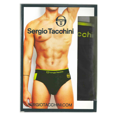 Sergio Tacchini Slip Uomo Cotone Confezione 6 Pezzi (2 Slip Nero +2 Slip Blu + 2 Slip Grigio) Art. 22826-As