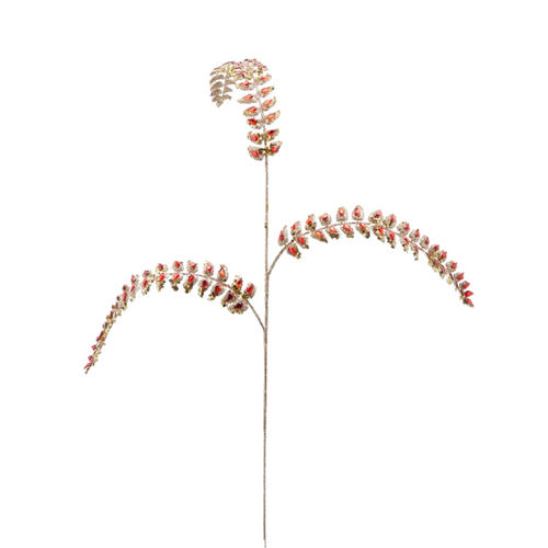 Ramo decorativo artificiale Felce Diamonds color oro, gemme rosse, 88 cm Casa e cucina/Decorazioni per interni/Addobbi e decorazioni per ricorrenze/Decorazioni natalizie/Ghirlande e corone MagiediNatale.it - Altamura, Commerciovirtuoso.it