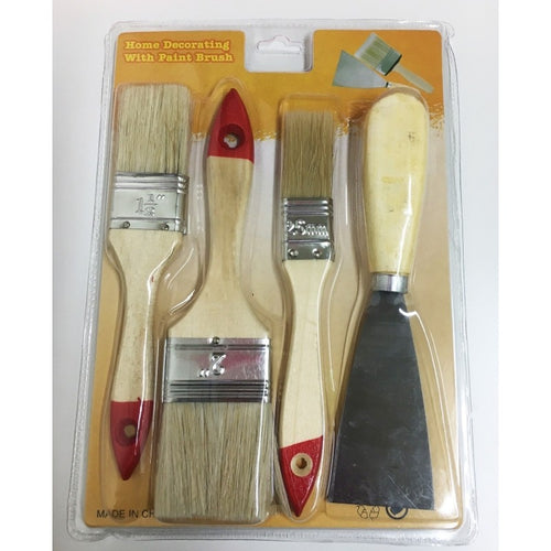 SET 3 PENNELLI + 1 STECCA SPATOLA PENNELLO PENNELLESSE MISURE 1,5/ 2 / 2,5 PER VERNICI AD ACQUA E IDROPITTURE SOLVENTI Fai da te/Pitture trattamenti per pareti e utensili/Strumenti e attrezzi per verniciatura/Applicazione colore/Kit di strumenti per verniciatura Trade Shop italia - Napoli, Commerciovirtuoso.it
