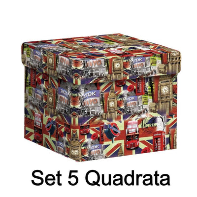 Scatola cartone 1-5 london quadra cm27,7x27,7h19,3 Vacchetti