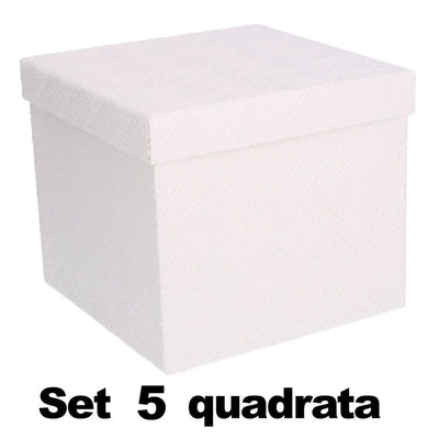 Scatola cartone 1-5 bianco quadro cm27,7x27,7h19,3 Vacchetti