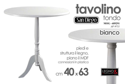 Tavolino Bianca 40X63Cm Af9711 GICOS Casa e cucina/Arredamento/Soggiorno/Tavoli e tavolini/Tavolini bassi TRM Company - Polistena, Commerciovirtuoso.it