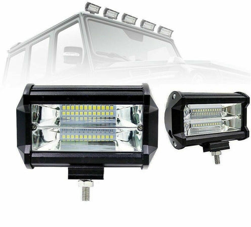 72W Luce 24 LED Faro Lampada da Lavoro Faretto Auto Barca Camion JEEP 6000K Illuminazione/Illuminazione per esterni/Proiettori Zencoccostore - Formia, Commerciovirtuoso.it