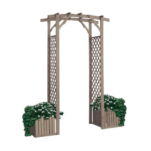 Portale grigliato con 2 fioriere Patio in legno tropicale naturale per recinzioni giardino e terrazzo Giardino e giardinaggio/Decorazioni per il giardino/Recinzioni decorative La Zappa - Altamura, Commerciovirtuoso.it