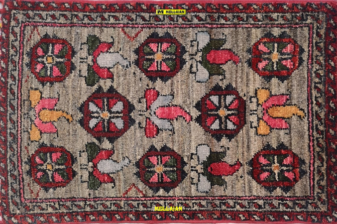 Tappeto Scendiletto Mini Sultanabad Ziegler - Originale Afghanistan Multicolore Chiaro 60x40"