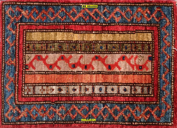 Tappeto Scendiletto Mini Sultanabad Ziegler - Disegni Floreali E Geometrici Moderni Originale Afghanistan 60x40 Multicolore