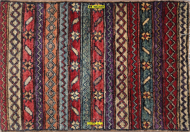 Tappeto Scendiletto Mini Sultanabad Ziegler - Autentico Capolavoro Afghanistan 60x40 Multicolore