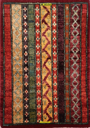 Tappeto Scendiletto Mini Sultanabad Ziegler - Autentico Capolavoro Afghanistan 60x40 Multicolore Brillante