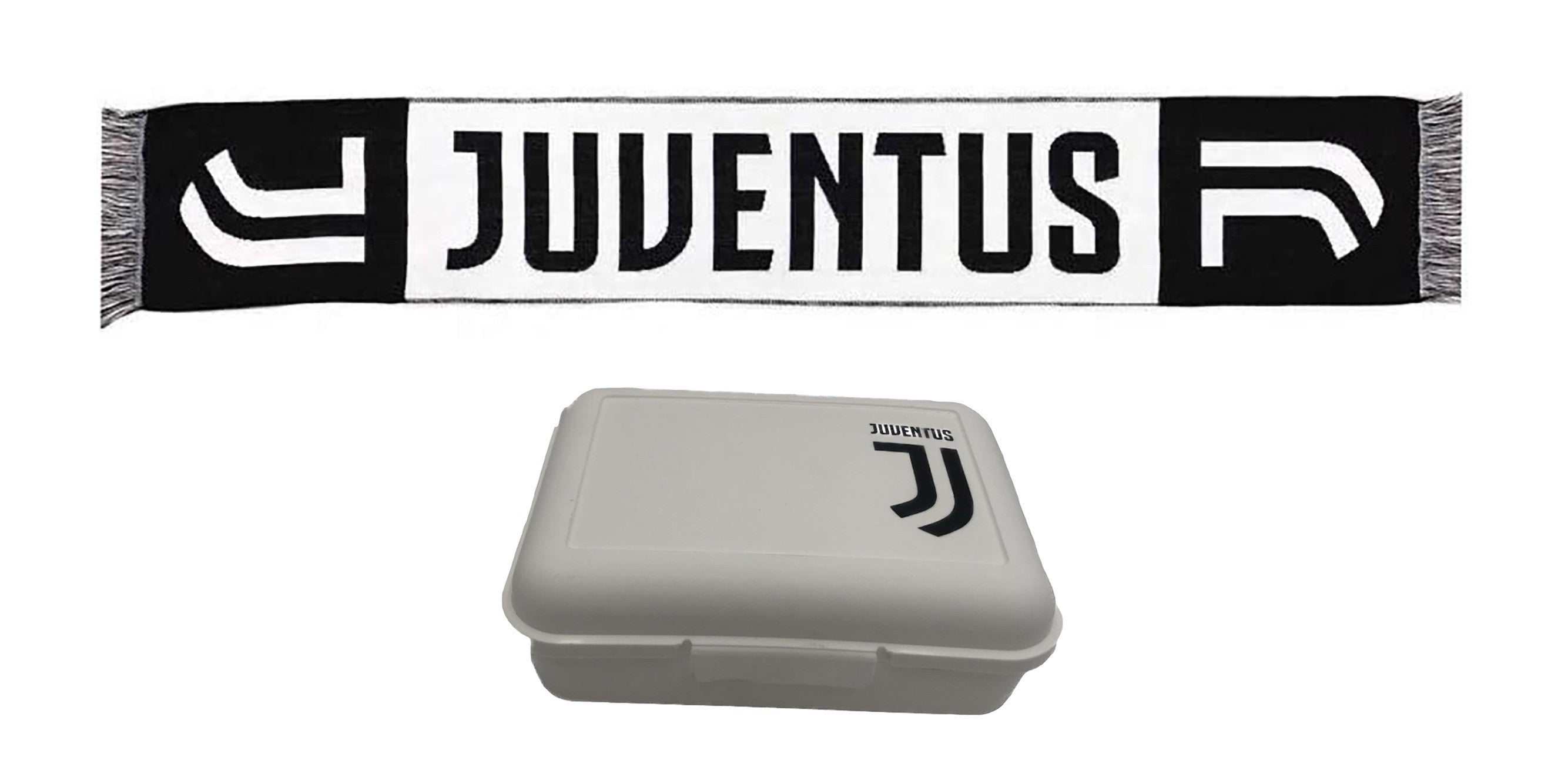Portamerenda + Sciarpa Juventus in scatola regalo
