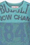 T-Shirt Bimbo Azzurra e Blu Stampata Maglia Maniche Lunghe Bambino 95% Cotone Girocollo Colorata Maglietta Fluo t-shirt bambino Piccole Canaglie - Tropea, Commerciovirtuoso.it