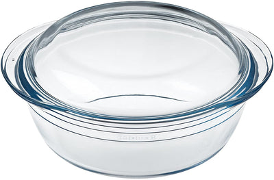 Pirofila Ôcuisine 7541469 casseruola rotonda in vetro borosilicato 1 litro, trasparente