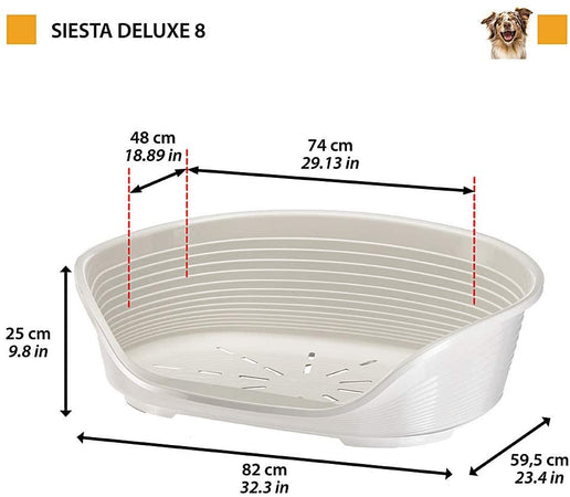 Ferplast Cuccia in Plastica Siesta Deluxe Tg 8 Grigio Prodotti per animali domestici/Cani/Lettini accessori e mobili/Lettini Scontolo.net - Potenza, Commerciovirtuoso.it