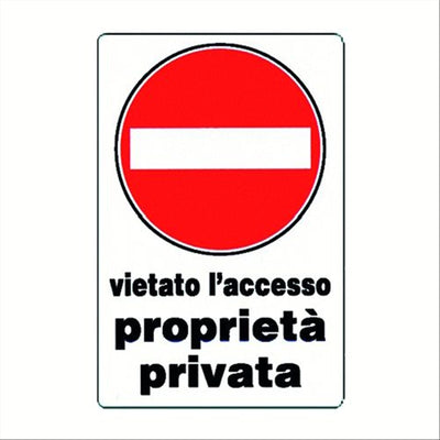 Cartello pvc vietato l'accesso Fai da te/Sicurezza e protezione/Attrezzature per sicurezza sul lavoro/Segnaletica antinfortunistica La Zappa - Altamura, Commerciovirtuoso.it