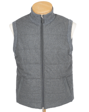 Smanicato uomo in lana - Gilet - Gran Sasso - colore grigio -  commercioVirtuoso.it