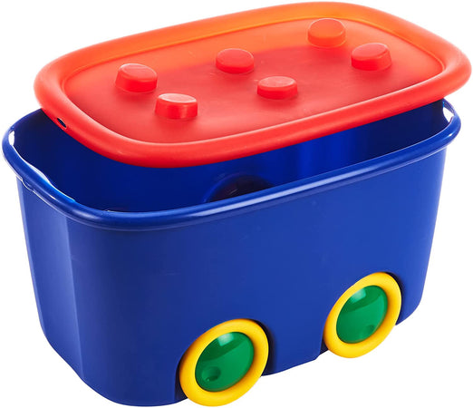 Keter scatola giochi per bambini con ruote Funny Box L - 58X38,5X32H  Arlecchino 