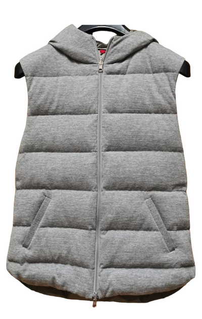 Smanicato uomo in lana con cappuccio  - La Fileria - colore  grigio - 57102/14513 Moda/Uomo/Abbigliamento/Abiti e giacche/Gilet Couture - Sestu, Commerciovirtuoso.it
