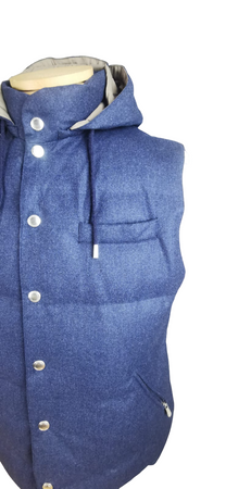 Gilet smanicato Uomo - Brunello Cucinelli - colore  blu - MM4281162 CE 807 Moda/Uomo/Abbigliamento/Abiti e giacche/Gilet Couture - Sestu, Commerciovirtuoso.it