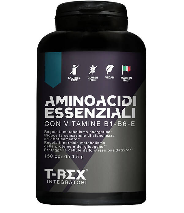 Eaa Aminoacidi Essenziali Con Mix Di Vitamine B1, B6 Ed E - Integratore Di  Amminoacidi Naturali Vegan Ottenuti Da Fermentazione T-rex Integratori  (neutro, 150 Compresse) - commercioVirtuoso.it