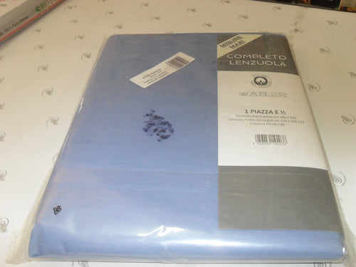 LIVING 4 pezzi set completo letto lenzuola una piazza e mezza tinta unita 100% puro cotone - 1 lenzuolo 180x290 1 lenzuolo con angoli 180x200+25cm 1 federa 50x80cm tessile L'Orchidea - Siderno, Commerciovirtuoso.it