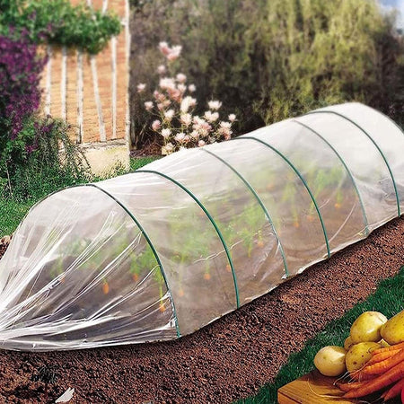 Serra da orto "Tunnel" per piante in acciaio con chiusura con picchetti Giardino e giardinaggio/Giardinaggio/Serre e attrezzature per la germinazione/Miniserre La Zappa - Altamura, Commerciovirtuoso.it