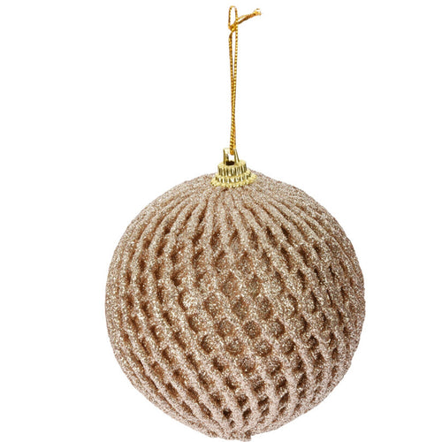 Palline per Albero di Natale Rete, color Champagne, in plastica, da 10 cm, confezione da 12 pezzi Casa e cucina/Decorazioni per interni/Addobbi e decorazioni per ricorrenze/Decorazioni natalizie/Addobbi e decorazioni/Palle e palline MagiediNatale.it - Altamura, Commerciovirtuoso.it