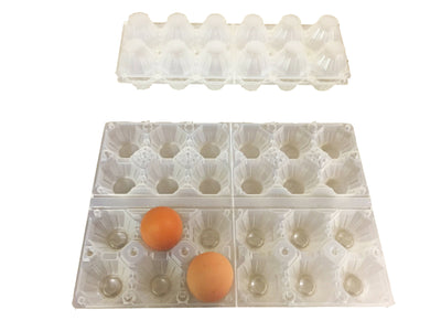 50x Confezioni Da 6 Uova In Plastica Trasparente Con Coperchio Da Materiali Riciclati