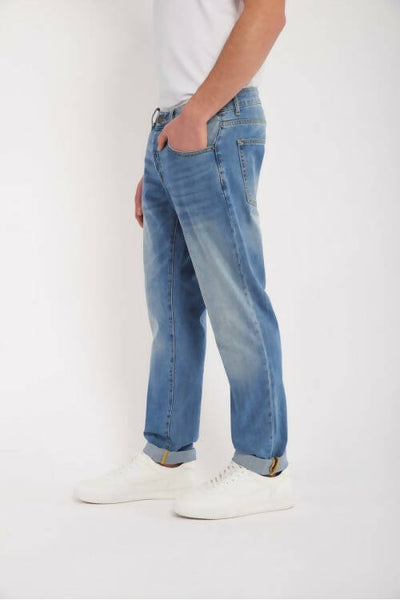 Datch Jeans Uomo Slim Fit Gamba Dritta in Cotone Lavaggio Chiaro Moda/Uomo/Abbigliamento/Jeans Sportast - Cimego, Commerciovirtuoso.it