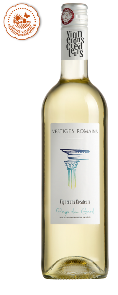 6 bottiglie vino francese bianco biologico chardonney domaine taliani pays d'oc ( francia) 75cl 2021 igp / domaine taliani Vestiges Romains