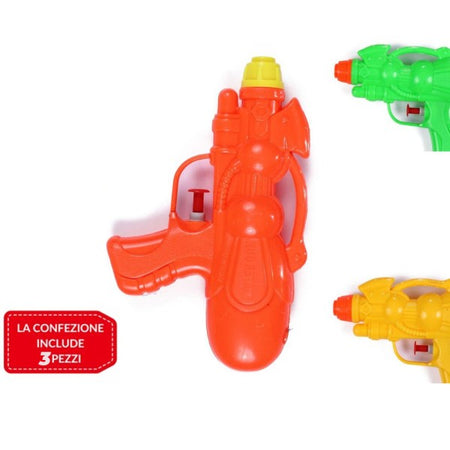 3 Pz Pistola Ad Acqua Giocattoli Gioco Per Bambini Mare Piscina Giardino 24 Cm