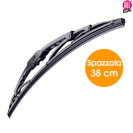 Spazzola Tergicristallo Standard Singola per Auto in Metallo e Gomma 38 cm