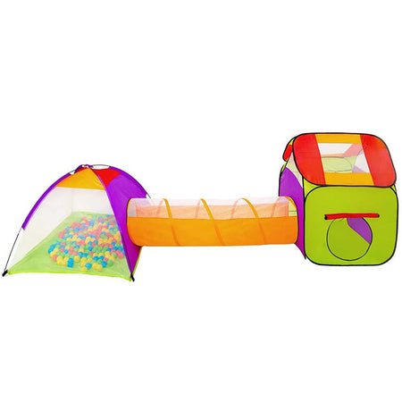 Tenda Igloo Per Bambini Con 200 Palline + Tunnel Pieghevole Giochi Salvaspazio