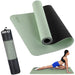 Tappetino Yoga Aerobica Pilates Tappeto Allenamento Fitness Palestra Verde Nero