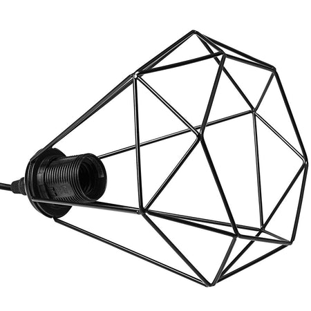Lampadario Lampada Sospensione Design Moderno Industriale Paralume Nero E27