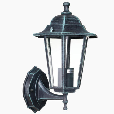 Lampione Vittoriano Classico a Parete Lampada Applique Esterno Alluminio e Vetro