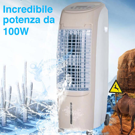 Raffrescatore Ventilatore Umidificatore Evaporativo Purificatore Aria 100W Acqua
