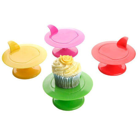 Set due pezzi supporto decorativo in plastica per presentazione cupcake