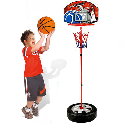 Basket Canestro Piantana Per Bambini Altezza Regolabile Fino 120cm Con Pallone