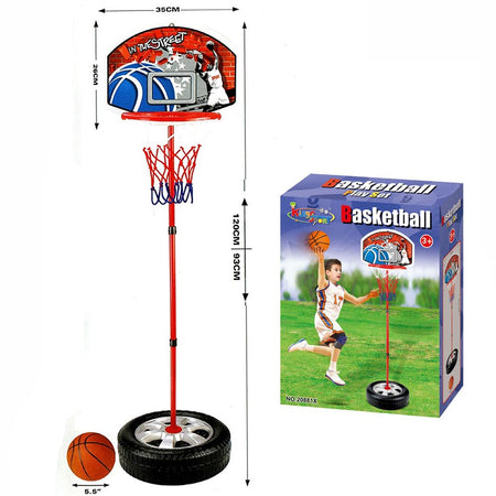 Basket Canestro Piantana Per Bambini Altezza Regolabile Fino 120cm Con Pallone