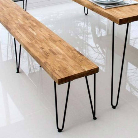 4x Gambe Piedi Tavolo Tavolino Panca Sedia 45cm Metallo Design Moderno Nero