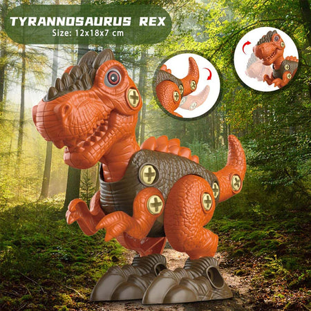 Dinosauro T-Rex da Montare Giocattolo Bambini Costruzioni cn Avvitatore Batteria
