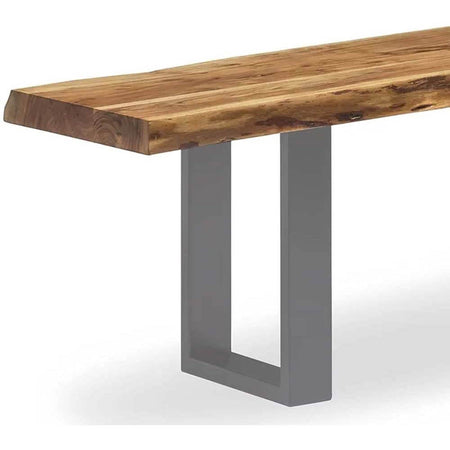 2x Gambe Piedi Tavolo Tavolino Panca Panchina 30x43 Metallo Design Moderno Grigi