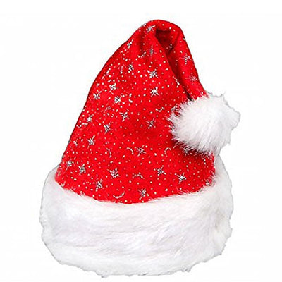 Cappello Cappellino Babbo Natale Glitterato Rosso Abbigliamento Natalizo