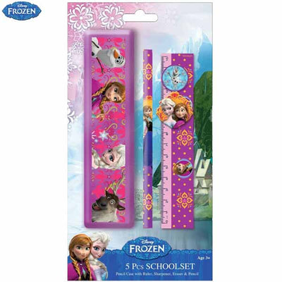 Kit Per La Scuola Disney Frozen Set 5 Articoli Pezzi Matita Gomma Per Bambini